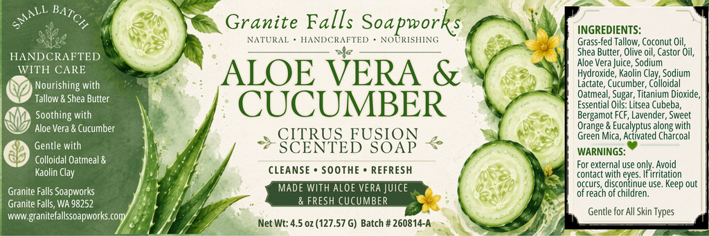 Granite Falls Soapworks - Aloe & Cucumber Soap