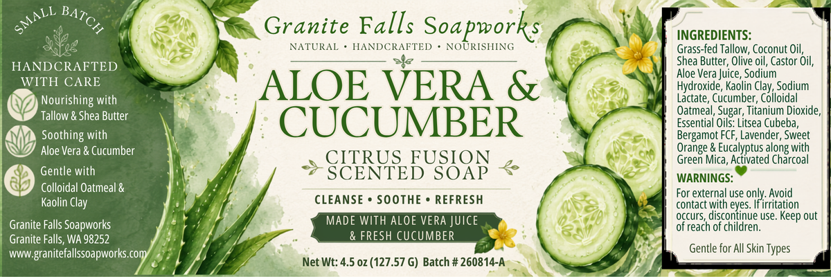 Granite Falls Soapworks - Aloe & Cucumber Soap