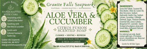 Granite Falls Soapworks - Aloe & Cucumber Soap