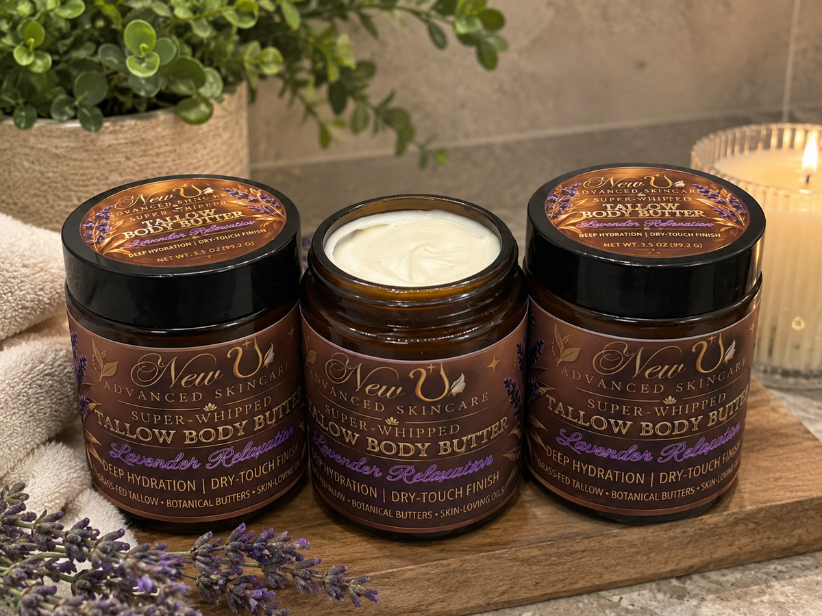 New U Advanced Skincare - Super Whipped Tallow Butter - Lavender Relaxation