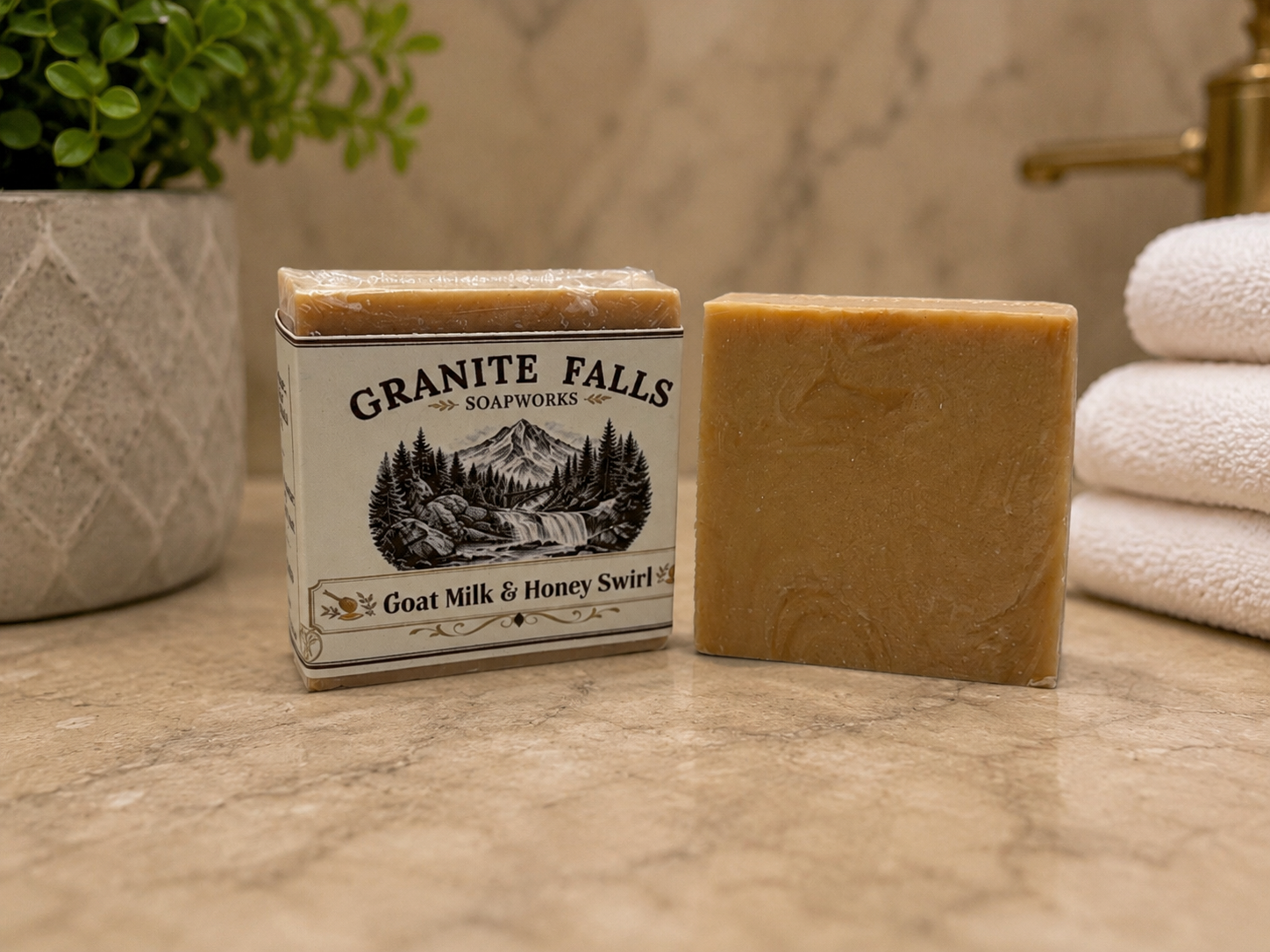 Goat Milk & Honey Swirl Soap