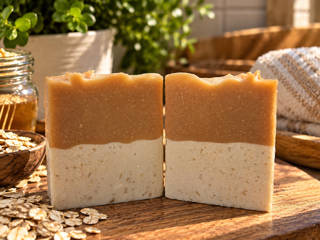 Granite Falls Soapworks - Honey & Oatmeal w 100% Goat Milk Soap - Unscented