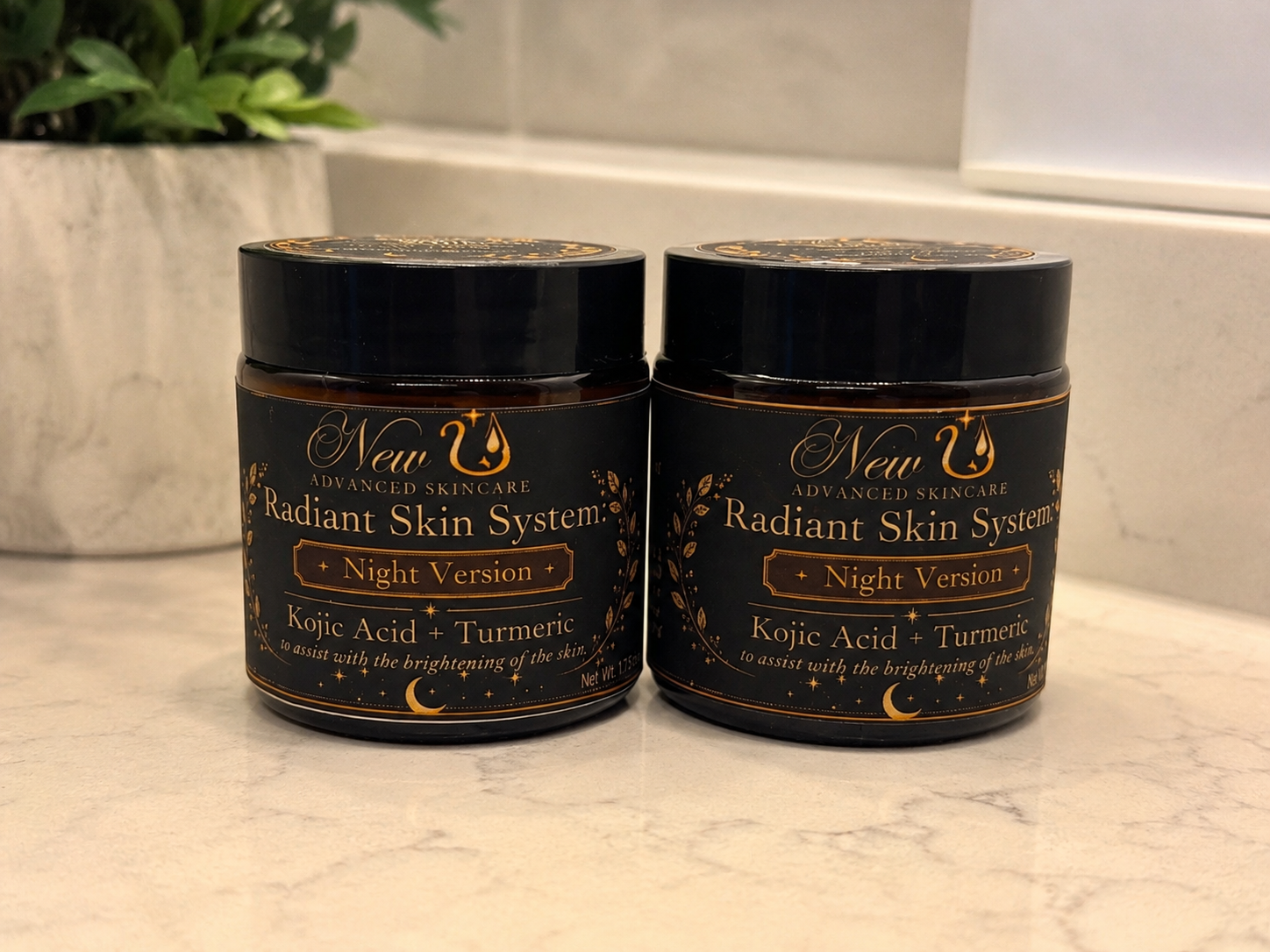 New U Advanced Skincare - Radiant Skin System - Night Version - Kojic Acid Dipalmitate & Turmeric