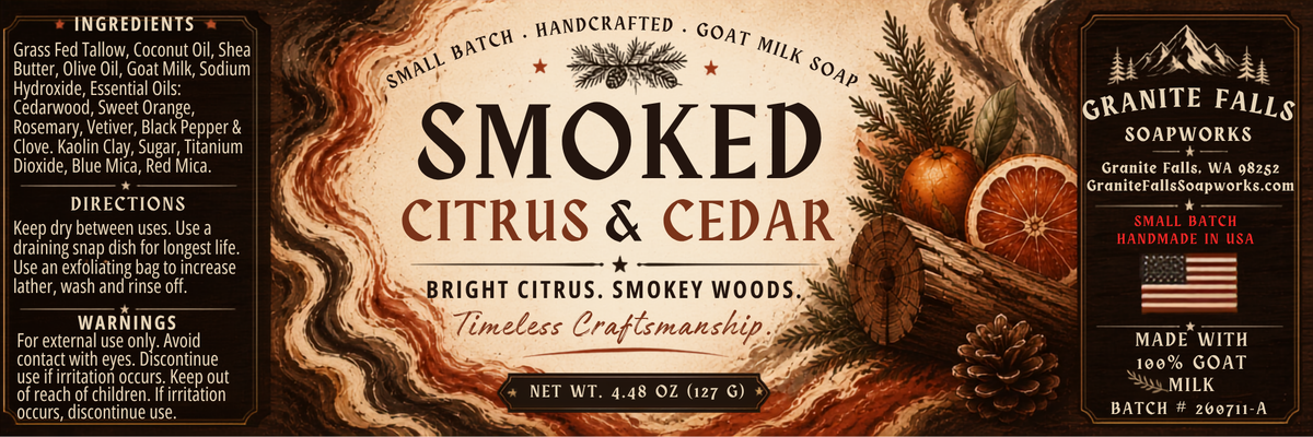 Granite Falls Soapworks- Smoked Citrus Goat Milk Soap