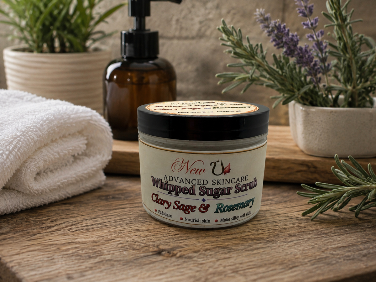 New U Advanced Skincare - Whipped Sugar Scrub - Clary Sage & Rosemary