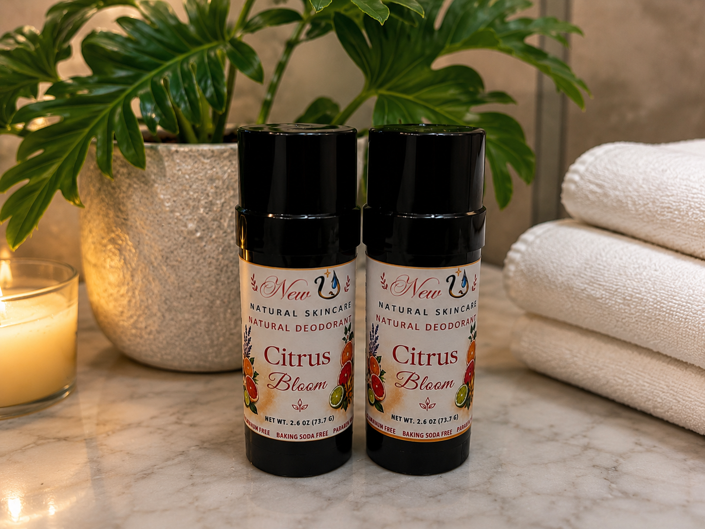 New U Advanced Skincare - Natural Deodorant - Citrus Bloom